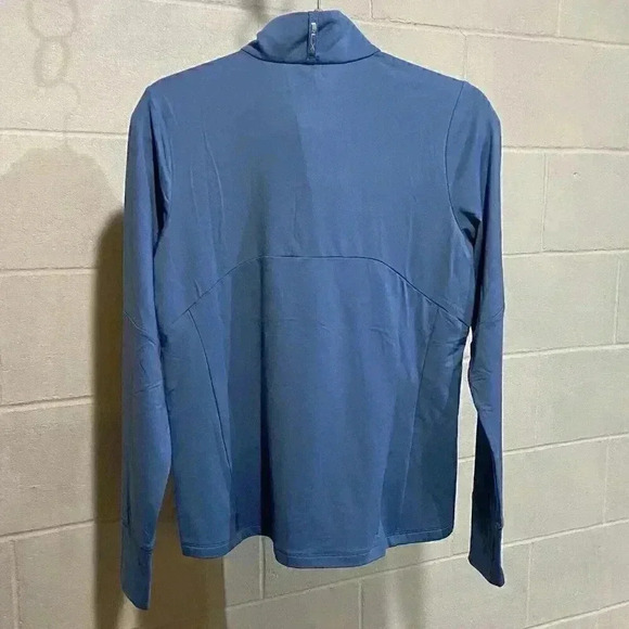 RLX Ralph Lauren Women Stretch Jersey Golf Quarter Zip SMALL Blue Pullover UPF50 - Picture 6 of 15